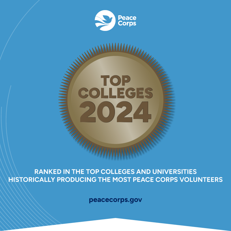 CC Earns Top 10 Spot for Peace Corps Volunteer-Producing Colleges